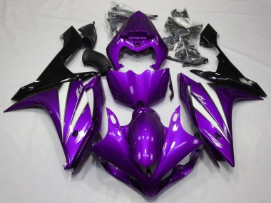 Billige Yamaha YZF 1000 R1 Motorrad Verkleidung 2007-2008 - Lila Weiss Schwarz