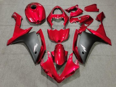 Billige Yamaha YZF 1000 R1 Motorrad Verkleidung 2007-2008 - Rot Matt Schwarz