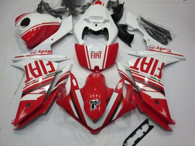 Billige Yamaha YZF 1000 R1 Motorrad Verkleidung 2007-2008 - Weiss Rot Fiat