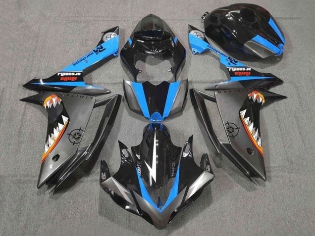 Billige Yamaha YZF 1000 R1 Motorrad Verkleidung 2007-2008 - Glanzendes Schwarz Blau Silber Orange Weiss Hai