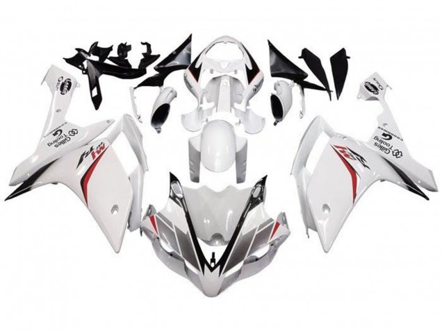 Billige Yamaha YZF 1000 R1 Motorrad Verkleidung 2007-2008 - Weiss Rot Schwarz Streifen