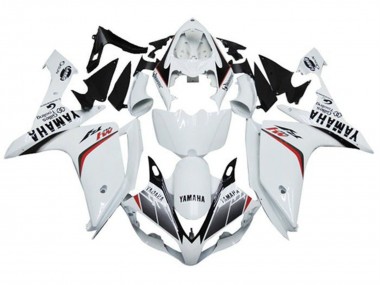 Billige Yamaha YZF 1000 R1 Motorrad Verkleidung 2007-2008 - Weiss Rot Schwarz Streifen M1