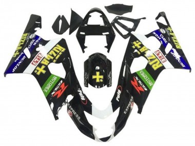 Billige Suzuki GSXR 600 / GSXR 750 Motorrad Verkleidung 2004-2005 - Glanzendes Schwarz Blau Grun Gelb Rizla