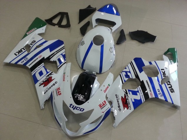 Billige Suzuki GSXR 600 / GSXR 750 Motorrad Verkleidung 2004-2005 - Weiss Blau Schwarz Grun Tyco