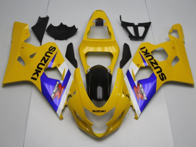Billige Suzuki GSXR 600 / GSXR 750 Motorrad Verkleidung 2004-2005 - Gelb Weiss Blau Schwarz