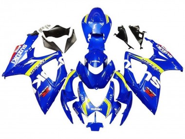 Billige Suzuki GSXR 600 / GSXR 750 Motorrad Verkleidung 2006-2007 - Blau Weiss Gelb Rot Ecstar