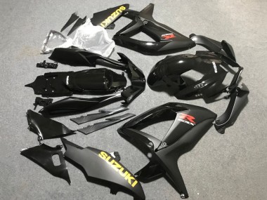 Billige Suzuki GSXR 600 / GSXR 750 Motorrad Verkleidung 2006-2007 - Matt Schwarz Glanzendes Schwarz Gelb