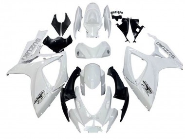 Billige Suzuki GSXR 600 / GSXR 750 Motorrad Verkleidung 2006-2007 - Weiss Schwarz