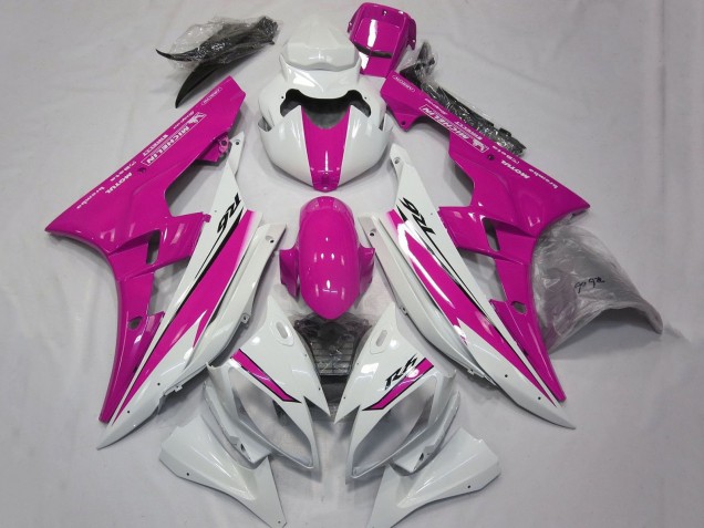 Billige Yamaha YZF R6 Motorrad Verkleidung 2006-2007 - Weiss Rosa