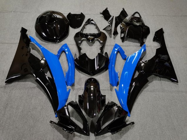 Billige Yamaha YZF R6 Motorrad Verkleidung 2008-2016 - Blau Glanzendes Schwarz