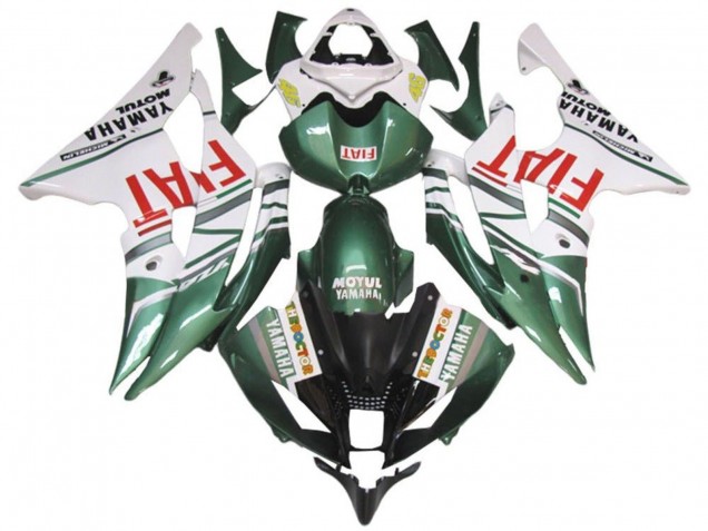 Billige Yamaha YZF R6 Motorrad Verkleidung 2008-2016 - Weiss Grun Rot Fiat