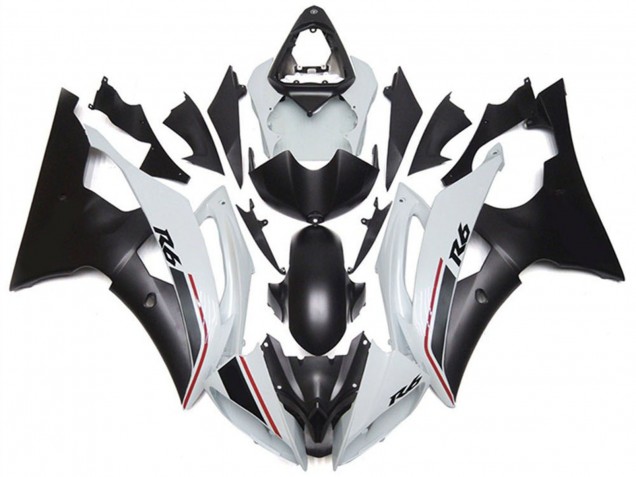 Billige Yamaha YZF R6 Motorrad Verkleidung 2008-2016 - Weiss Matt Schwarz Rot