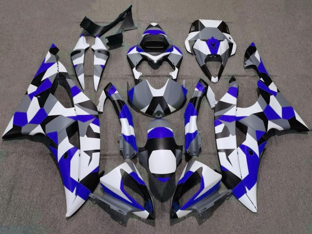 Billige Yamaha YZF R6 Motorrad Verkleidung 2008-2016 - Weiss Blau Grau Schwarz Camouflage