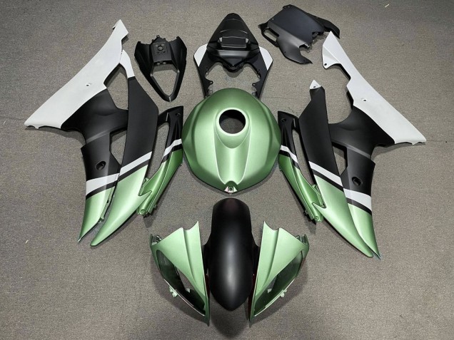 Billige Yamaha YZF R6 Motorrad Verkleidung 2008-2016 - Weiss Grun Matt Schwarz