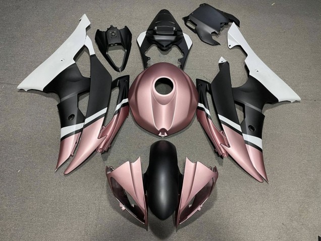Billige Yamaha YZF R6 Motorrad Verkleidung 2008-2016 - Weiss Rose Gold Matt Schwarz