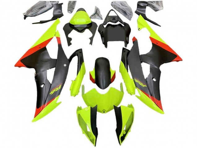 Billige Yamaha YZF R6 Motorrad Verkleidung 2008-2016 - Grun Rot Matt Schwarz