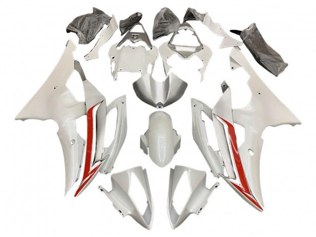 Billige Yamaha YZF R6 Motorrad Verkleidung Kit 2008-2016 - Perl Weiss Rot