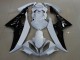 Billige Yamaha YZF R6 Motorrad Verkleidung 2008-2016 - Weiss Glanzendes Schwarz