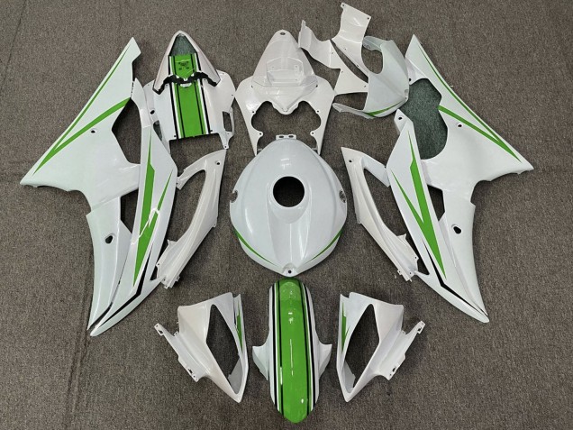 Billige Yamaha YZF R6 Motorrad Verkleidung 2008-2016 - Weiss Grun