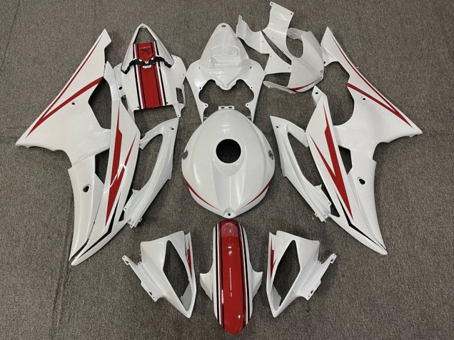 Billige Yamaha YZF R6 Motorrad Verkleidung 2008-2016 - Perl Weiss Rot