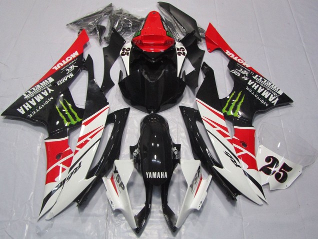 Billige Yamaha YZF R6 Motorrad Verkleidung 2008-2016 - Weiss Rot Glanzendes Schwarz Grun Monster 25