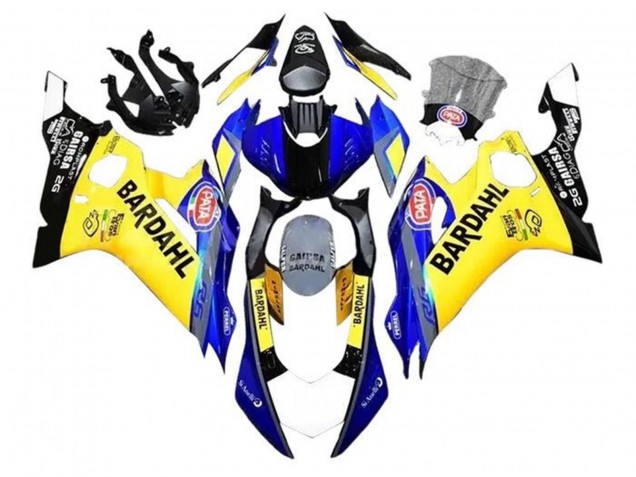 Billige Yamaha YZF R6 Motorrad Verkleidung 2017-2025 - Gelb Blau Schwarz Bardahl