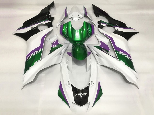Billige Yamaha YZF R6 Motorrad Verkleidung 2017-2025 - Weiss Grun Lila Schwarz