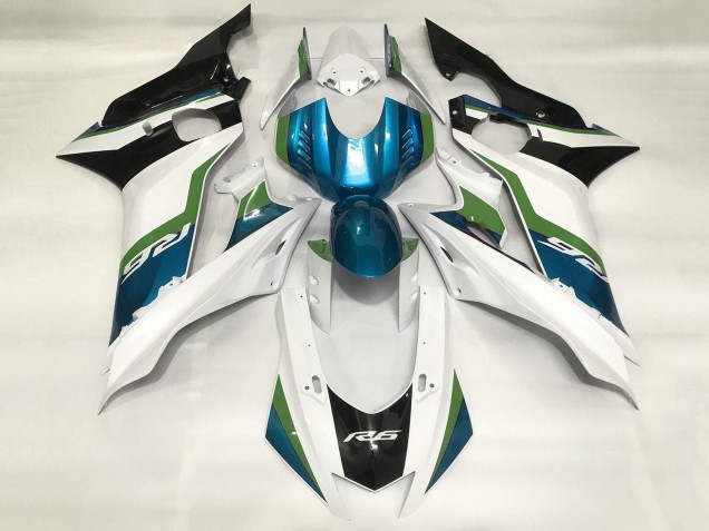 Billige Yamaha YZF R6 Motorrad Verkleidung 2017-2025 - Weiss Blau Grun Schwarz