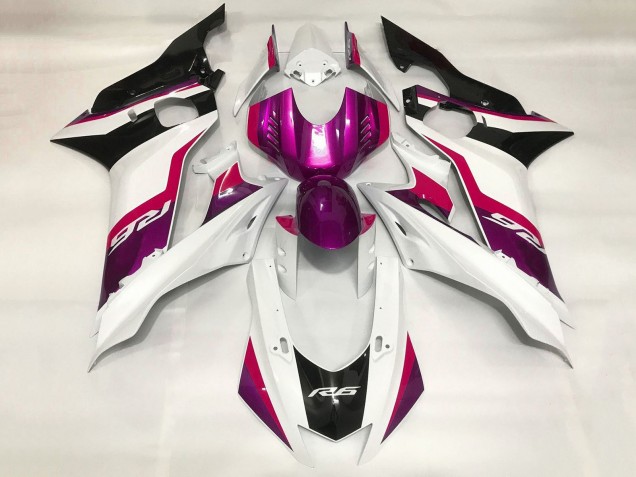 Billige Yamaha YZF R6 Motorrad Verkleidung 2017-2025 - Weiss Rot Lila Schwarz