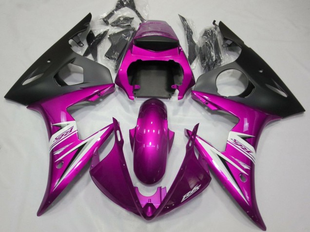 Billige Yamaha YZF R6 Motorrad Verkleidung 2005 - Rosa Matt Schwarz Weiss