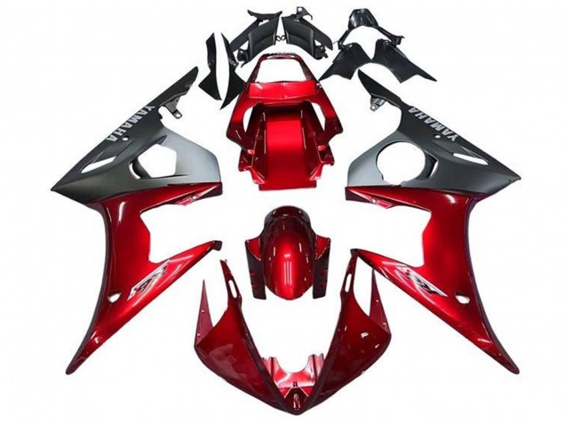 Billige Yamaha YZF R6 Motorrad Verkleidung 2003-2004 - Rot Matt Schwarz