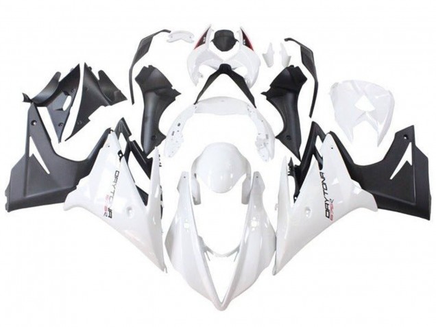 Billige Triumph Daytona 675 Triple Motorrad Verkleidung 2013-2016 - Weiss Matt Schwarz