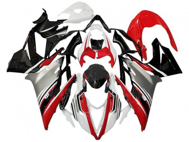 Billige Triumph Daytona 675 Triple Motorrad Verkleidung 2013-2016 - Weiss Rot Silber Glanzendes Schwarz