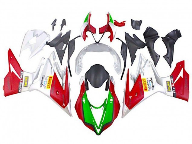 Billige Triumph Daytona 675 Triple Motorrad Verkleidung 2013-2016 - Weiss Rot Grun