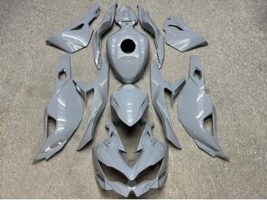 Billige Kawasaki ZX4R ZX-4RR Motorrad Verkleidung 2019-2025 - Glanzendes Nardo Grau
