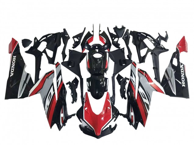Billige Honda CBR250RR Motorrad Verkleidung 2017-2022 - Rot Silber Glanzendes Schwarz
