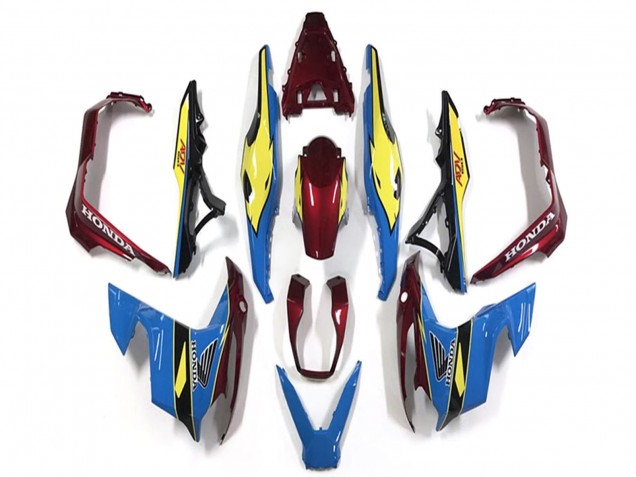 Billige Honda ADV150 Motorrad Verkleidung 2018-2021 - Blau Gelb Rot