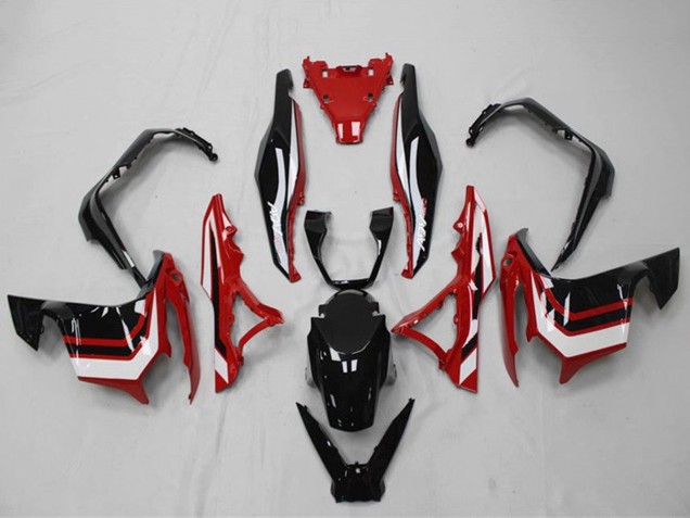 Billige Honda ADV150 Motorrad Verkleidung 2018-2021 - Weiss Rot Glanzendes Schwarz