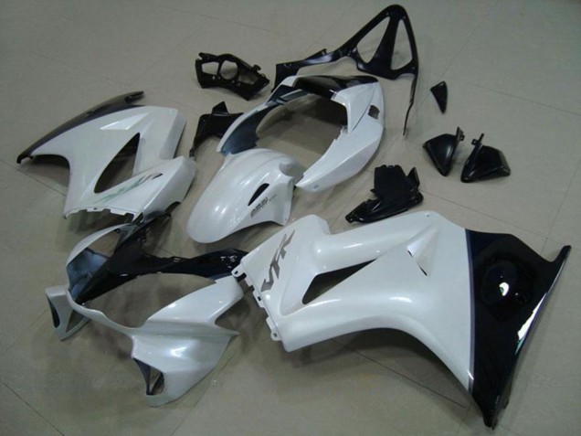 Billige Honda VFR 800 Motorrad Verkleidung 2002-2013 - Weiss Glanzendes Schwarz Silber Aufkleber