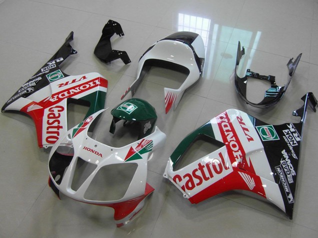 Billige Honda VTR1000 Motorrad Verkleidung 2000-2006 - Weiss Rot Grun Glanzendes Schwarz Castrol