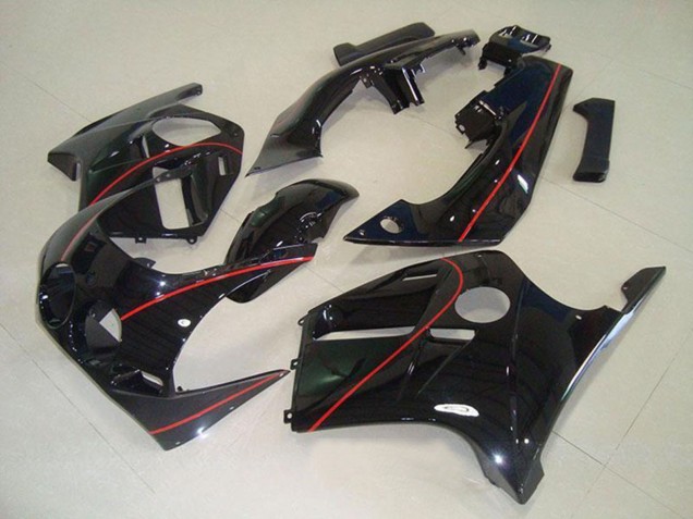 Billige Honda CBR250RR MC19 Motorrad Verkleidung 1988-1989 - Glanzendes Schwarz Rot Linie