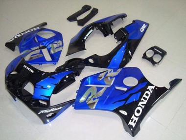 Billige Honda CBR250RR MC19 Motorrad Verkleidung 1988-1989 - Blau Glanzendes Schwarz