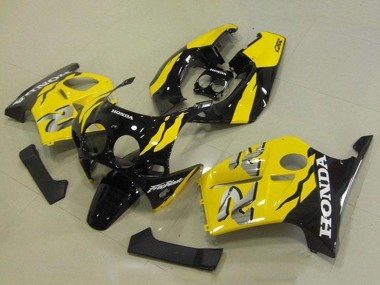 Billige Honda CBR250RR MC19 Motorrad Verkleidung 1988-1989 - Gelb Glanzendes Schwarz