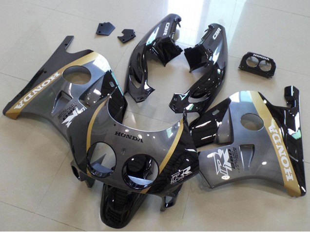 Billige Honda CBR250RR MC22 Motorrad Verkleidung 1990-1998 - Grau Gold Glanzendes Schwarz