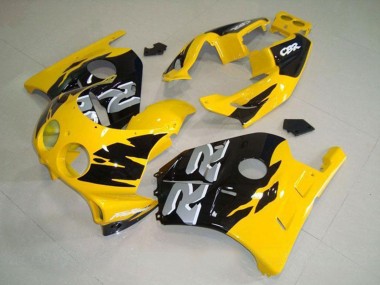 Billige Honda CBR250RR MC22 Motorrad Verkleidung 1990-1998 - Gelb Glanzendes Schwarz