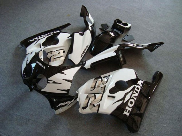 Billige Honda CBR250RR MC22 Motorrad Verkleidung 1990-1998 - Weiss Glanzendes Schwarz