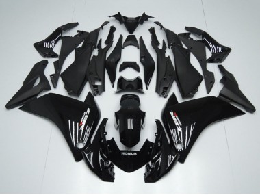 Billige Honda CBR250RR Motorrad Verkleidung 2011-2015 - Glanzendes Schwarz Matt Schwarz