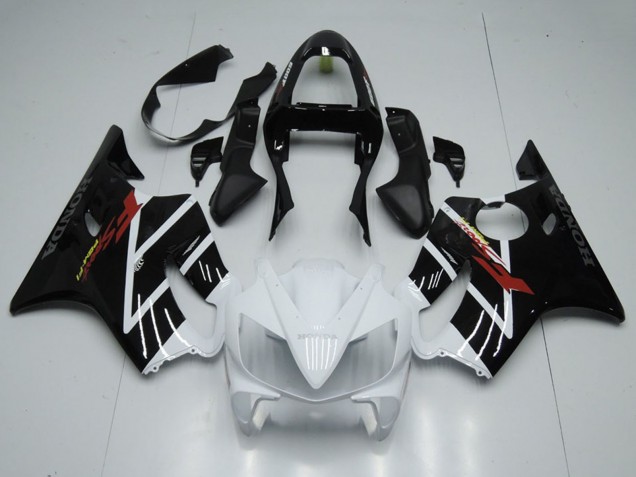 Billige Honda CBR600 F4i Motorrad Verkleidung 2001-2003 - Weiss Glanzendes Schwarz F Sport