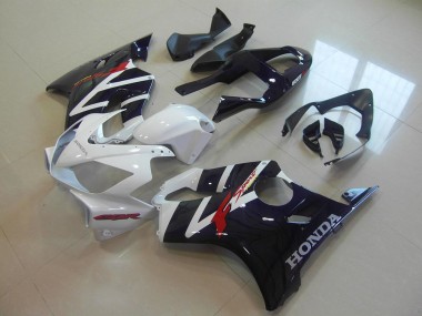 Billige Honda CBR600 F4i Motorrad Verkleidung 2001-2003 - Weiss Glanzendes Schwarz F Sport