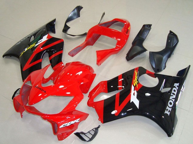 Billige Honda CBR600 F4i Motorrad Verkleidung 2001-2003 - Rot Glanzendes Schwarz